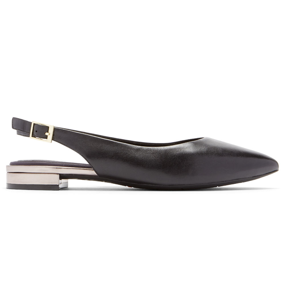 Slingback Rockport Mulher Pretas - Total Motion Adelyn - 43712AGHX